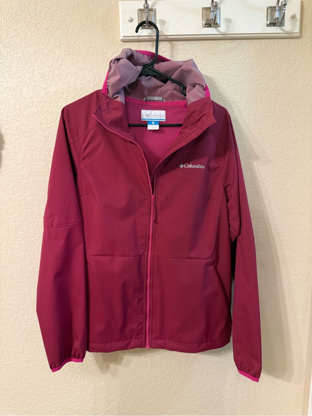 Columbia Women's Dark Pink Hooded Utility Jacket